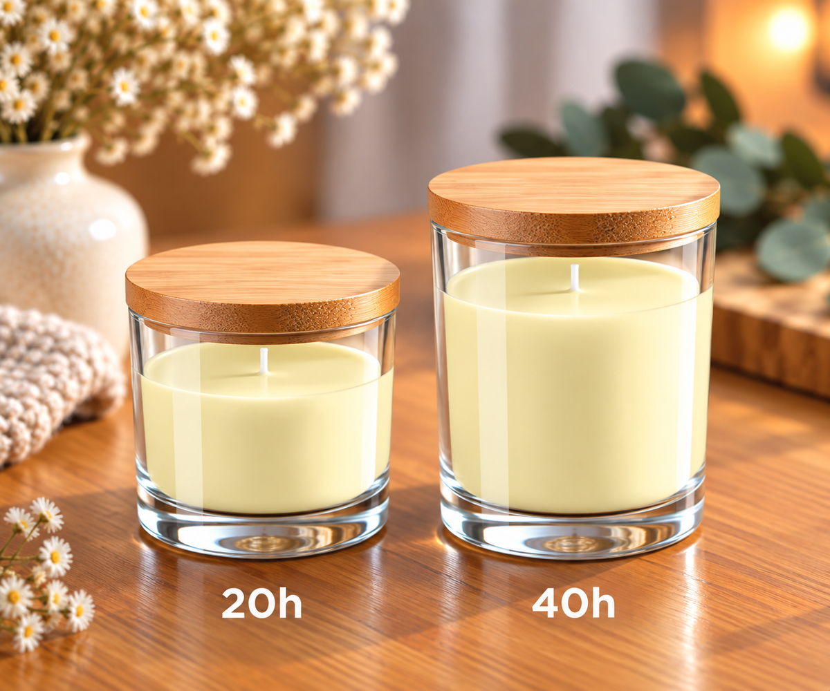 Bougie parfumée personnalisée avec couvercle gravé