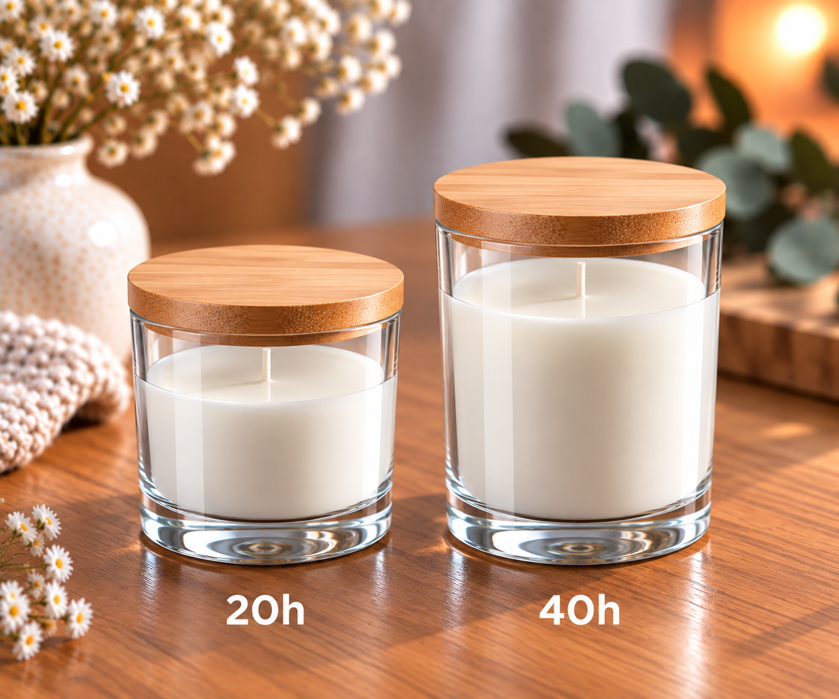 Bougie parfumée personnalisée avec couvercle gravé