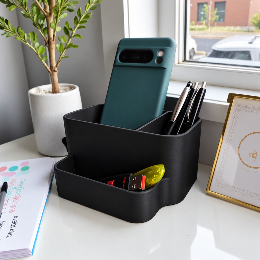 Organiseur de bureau incurvé simple et élégant