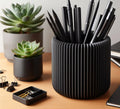 Porte-stylo moderne au design nervuré épuré V1