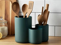 Support moderne pour ustensiles de cuisine à trois compartiments V1