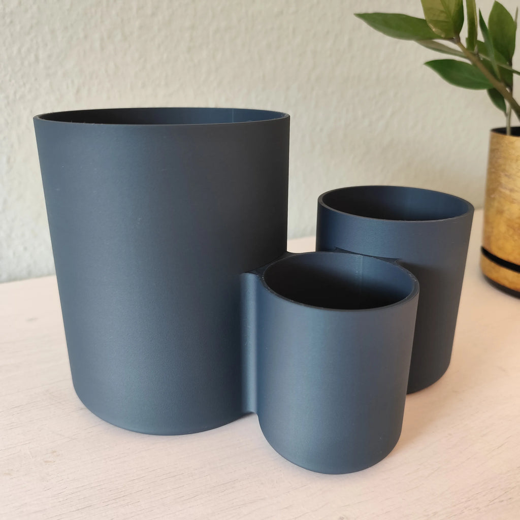 Support moderne pour ustensiles de cuisine à trois compartiments V1