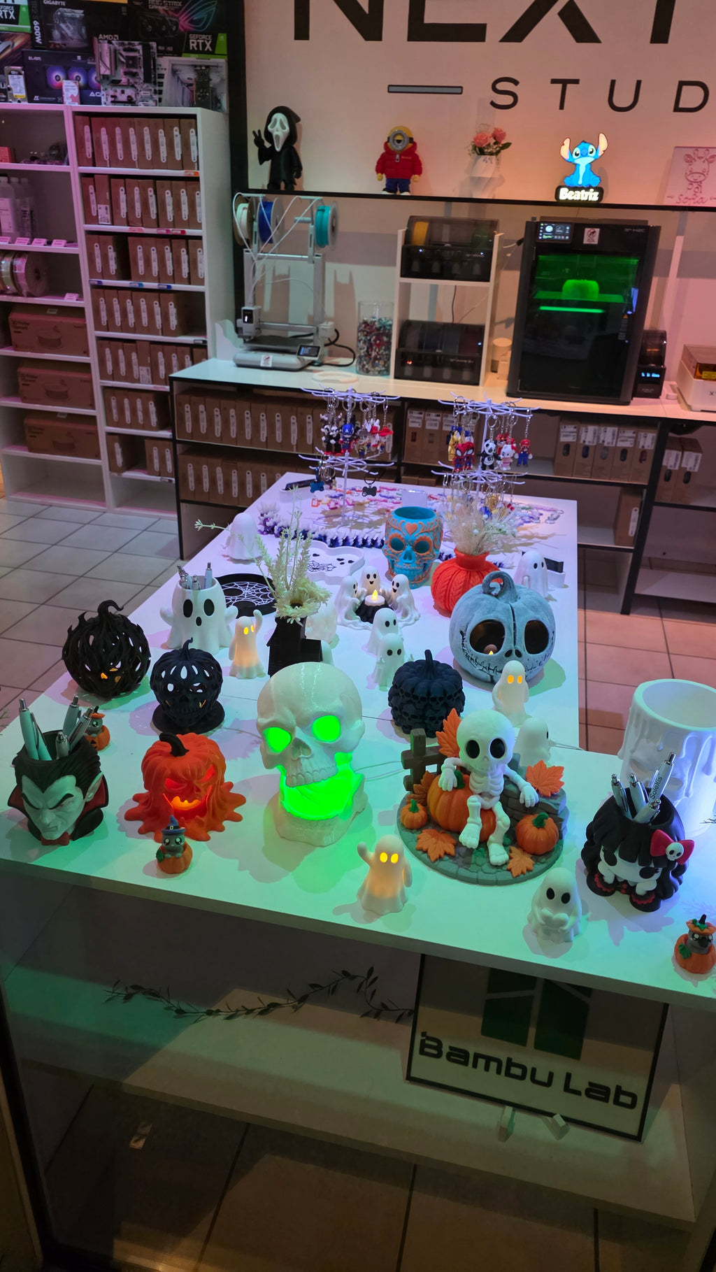 Crâne lumineux Halloween