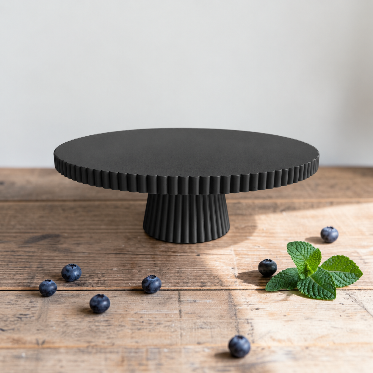 Présentoir à gâteaux côtelé, plateau à biscuits