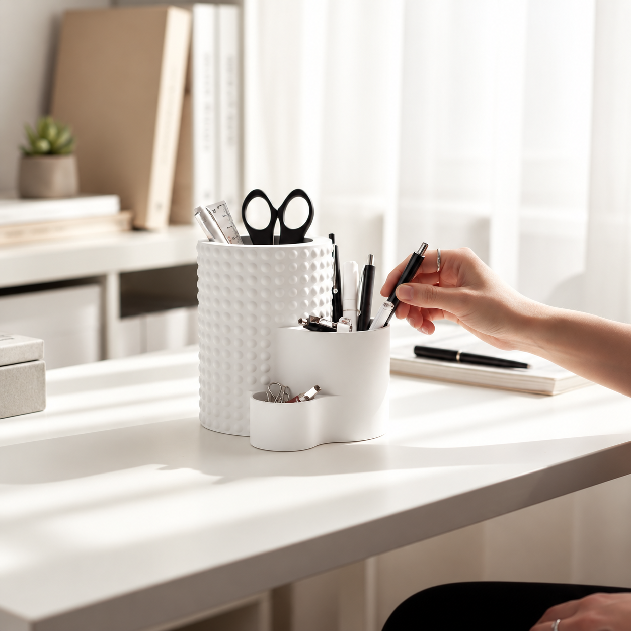 Organisateur de bureau moderne texturé