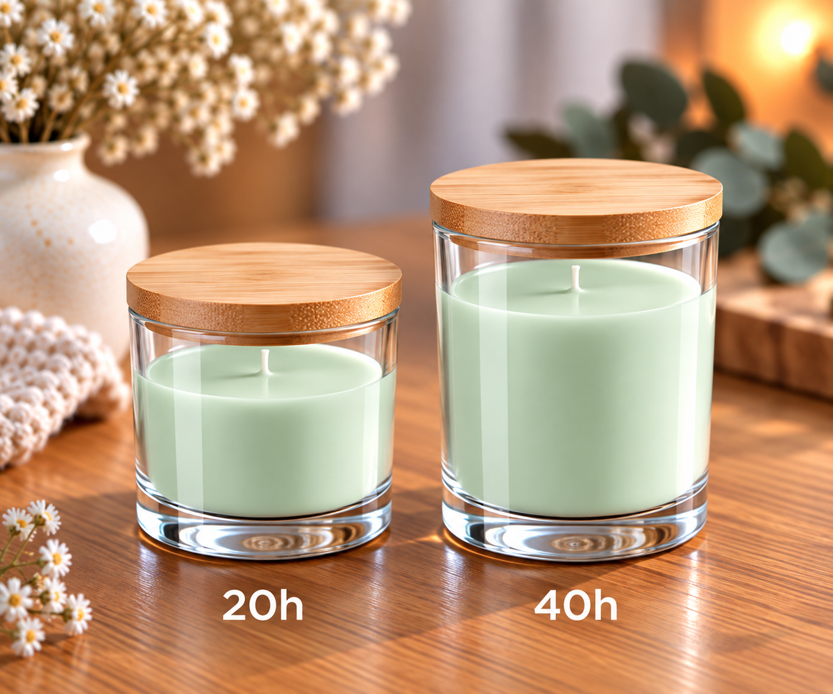 Bougie parfumée personnalisée avec couvercle gravé