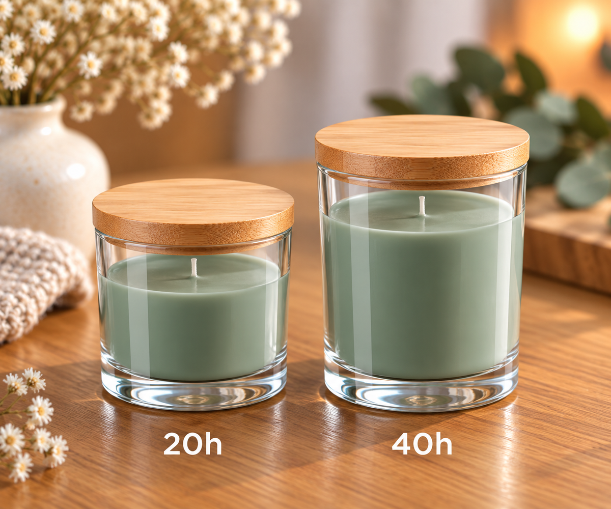 Bougie parfumée personnalisée avec couvercle gravé
