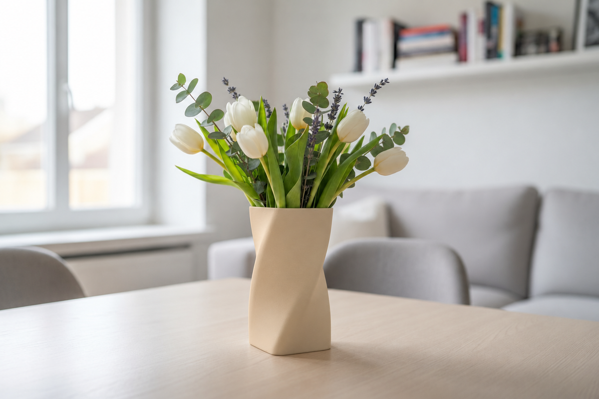 Vase décoratif facetté moderne