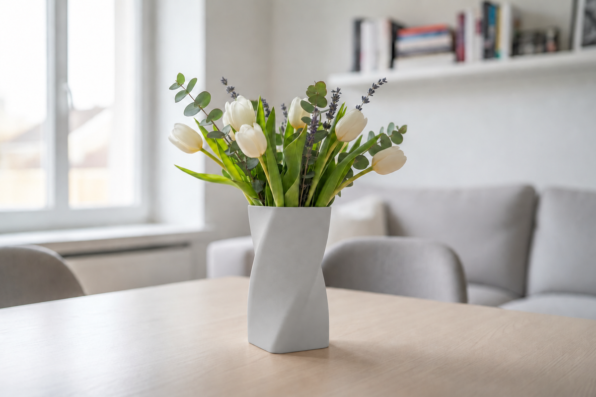 Vase décoratif facetté moderne