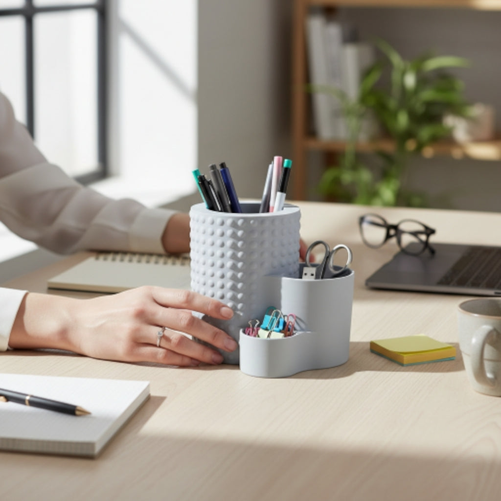 Organisateur de bureau moderne texturé