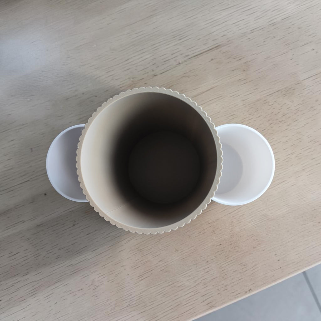 Porte-ustensiles de cuisine moderne, 3 compartiments V2