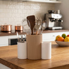 Porte-ustensiles de cuisine moderne, 3 compartiments V2