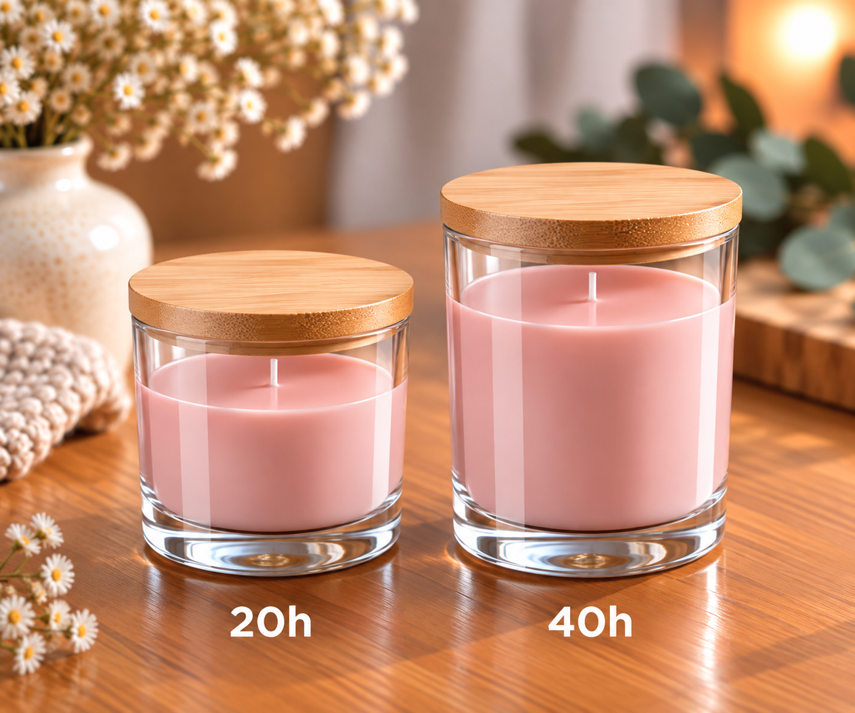 Bougie parfumée personnalisée avec couvercle gravé