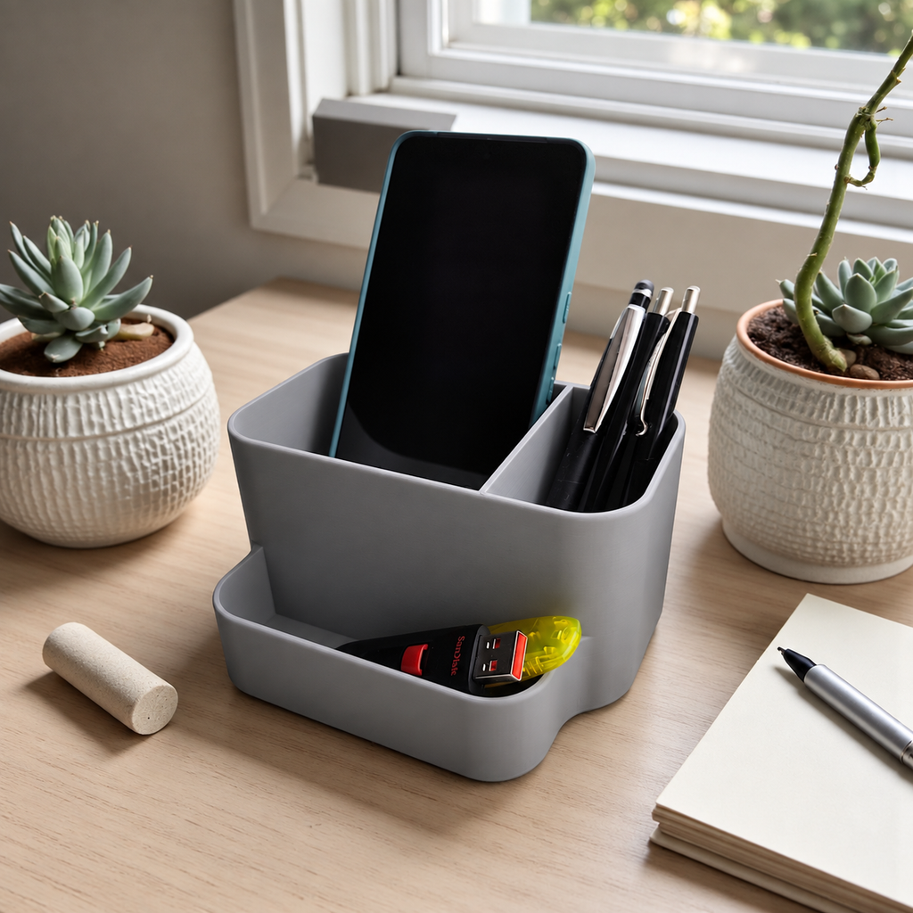 Organiseur de bureau incurvé simple et élégant