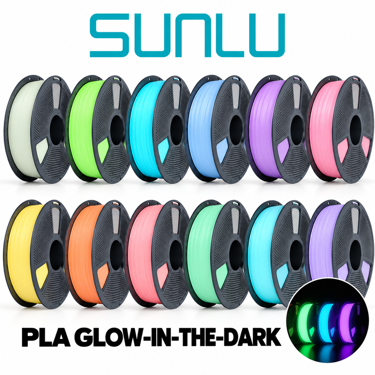 Filament SUNLU PLA Glow In The Dark – 1,75 mm – 1 kg