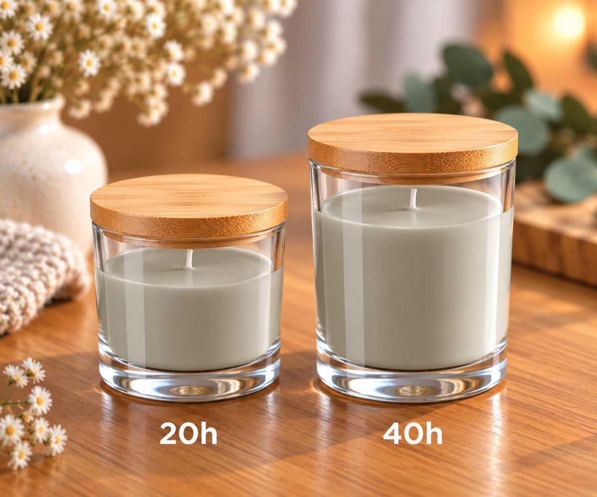 Bougie parfumée personnalisée avec couvercle gravé