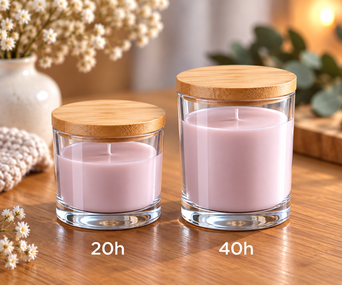 Bougie parfumée personnalisée avec couvercle gravé