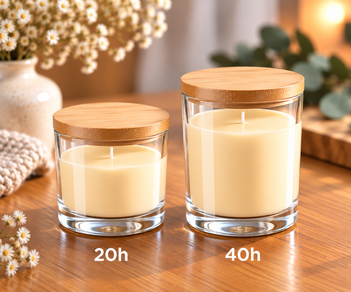 Bougie parfumée personnalisée avec couvercle gravé