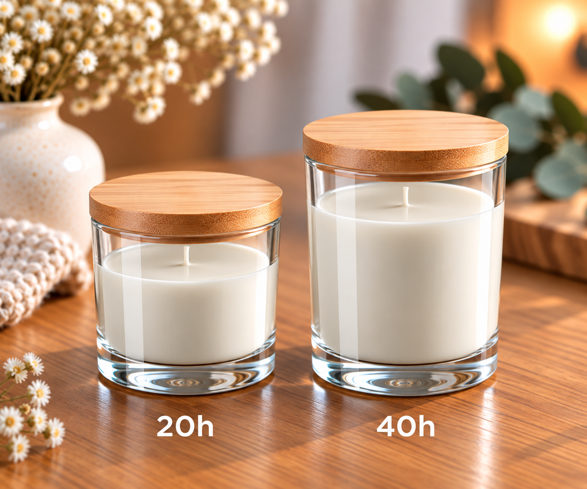 Bougie parfumée personnalisée avec couvercle gravé