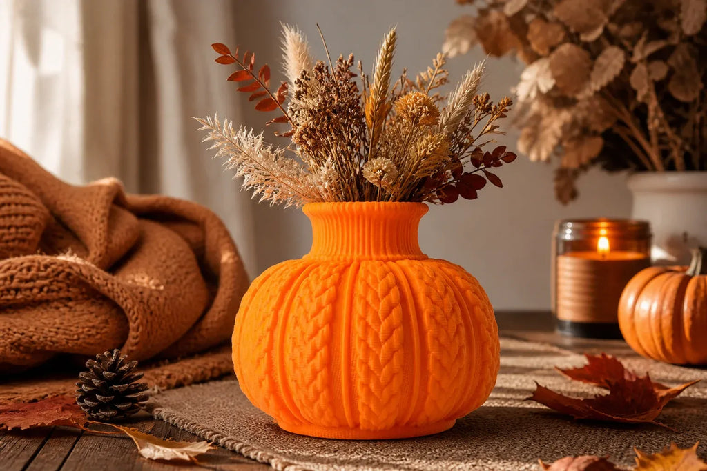 Vase Citrouille Tricotée