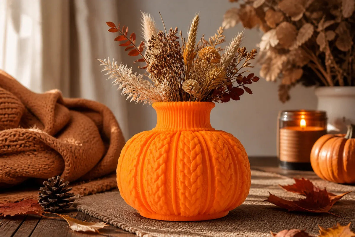 Vase Citrouille Tricotée