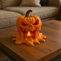 Citrouille fondante en colère – Porte-bougie chauffe-plat Halloween