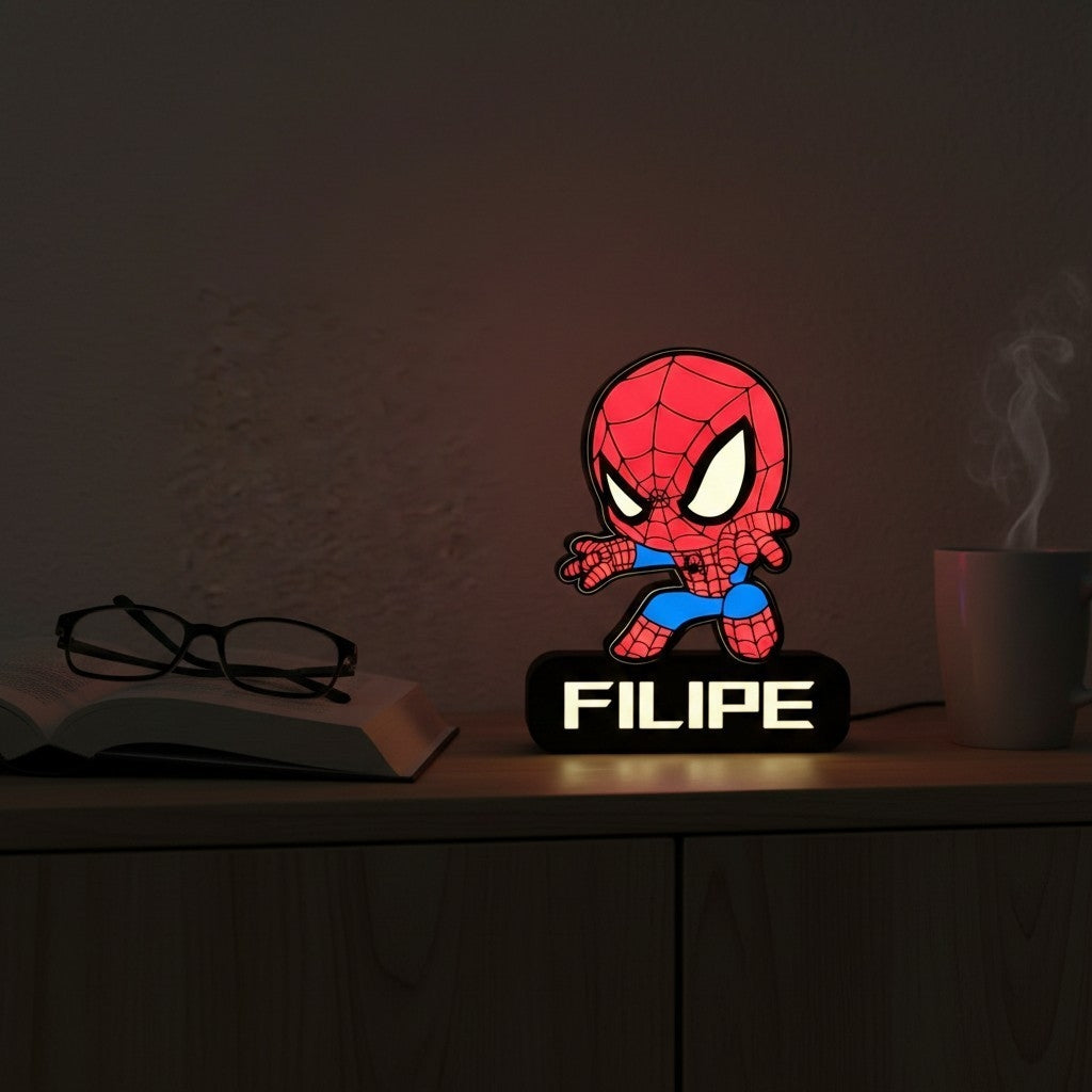 Veilleuse Spiderman personnalisé