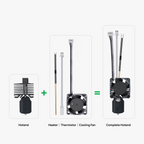 Bambu Lab Complete Hotend - X1C, 0,4 mm - Acier trempé