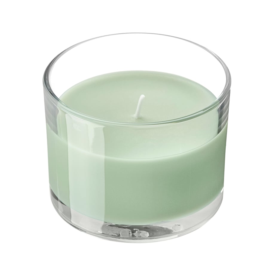 Bougie parfumée dans verre, pomme vert clair