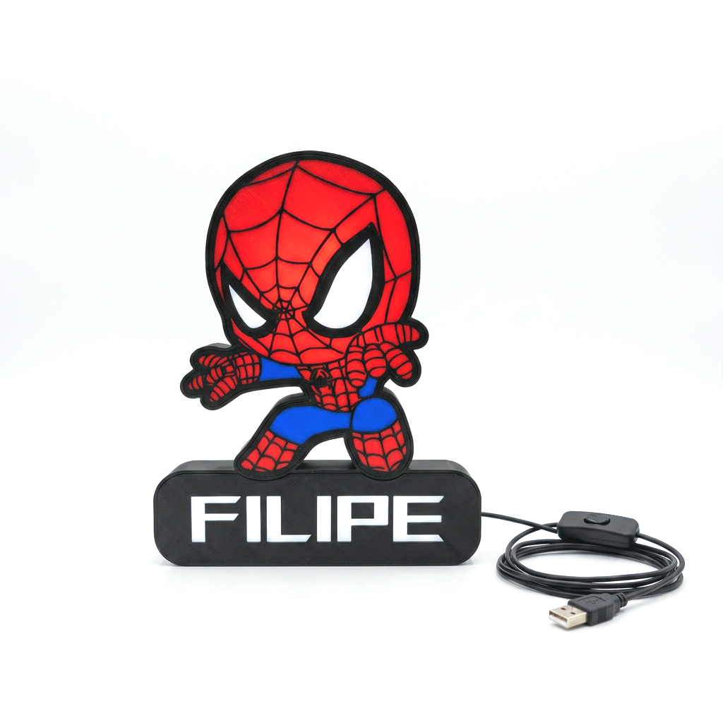 Veilleuse Spiderman personnalisé