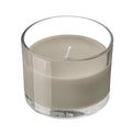 Bougie parfumée dans verre, bois de santal et patchouli brun