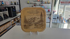 Plateau carré personnalisé en bambou – Gravure laser