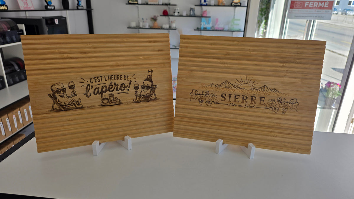 Plateau en bois personnalisé – Gravure laser