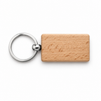 Porte-clés rectangulaire en bois personnalisé – Gravure laser