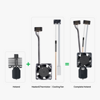 Bambu Lab Complete Hotend - P1/P1S, 0,4 mm - Acier trempé