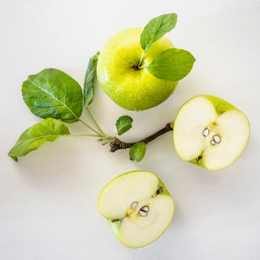 Bougie parfumée dans verre, pomme vert clair